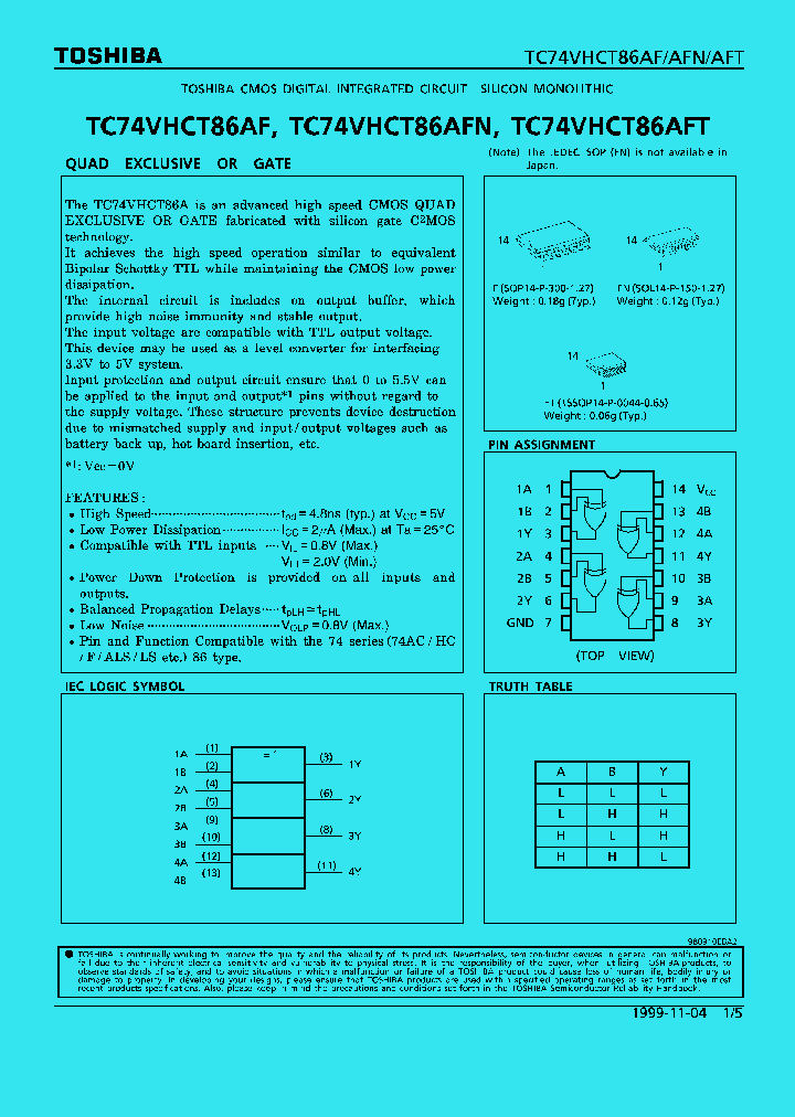 TC74VHCT86AFT_286584.PDF Datasheet