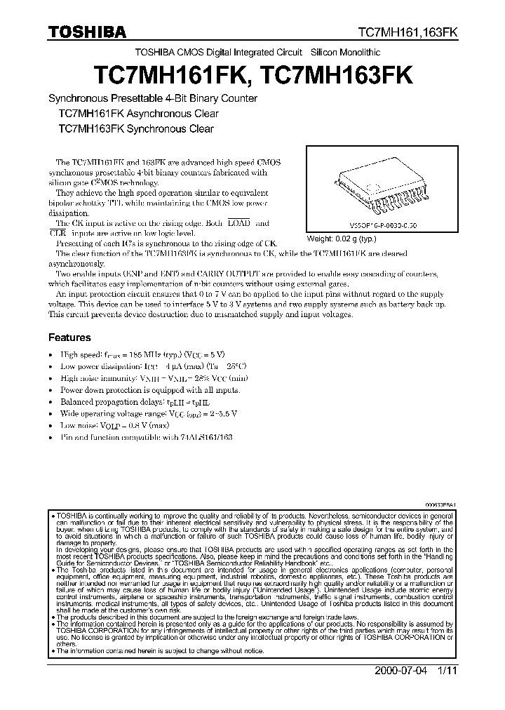 TC7MH161FK_262120.PDF Datasheet