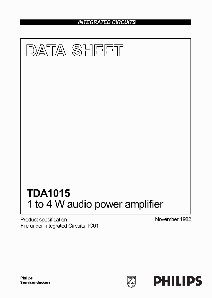 TDA1015_303885.PDF Datasheet