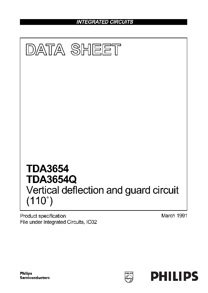 TDA3654_271201.PDF Datasheet Download --- IC-ON-LINE
