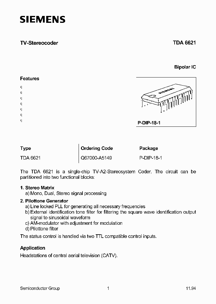 TDA6621_228790.PDF Datasheet