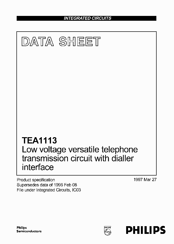 TEA1113_286027.PDF Datasheet