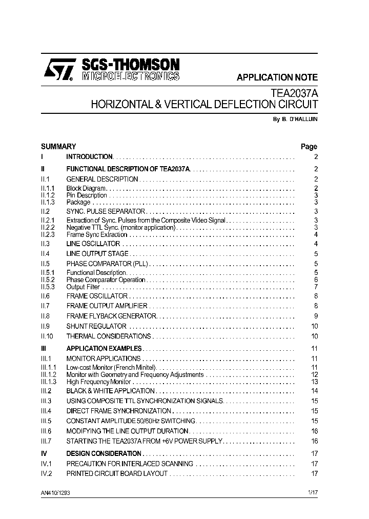 TEA2037A_276507.PDF Datasheet