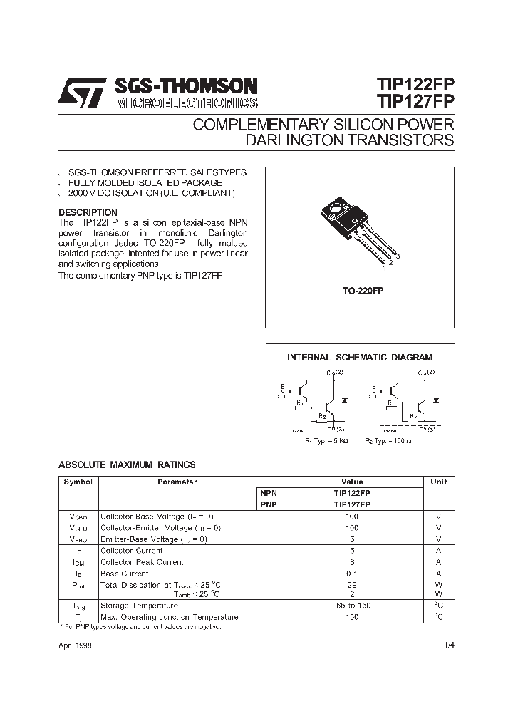 TIP127FP_104968.PDF Datasheet