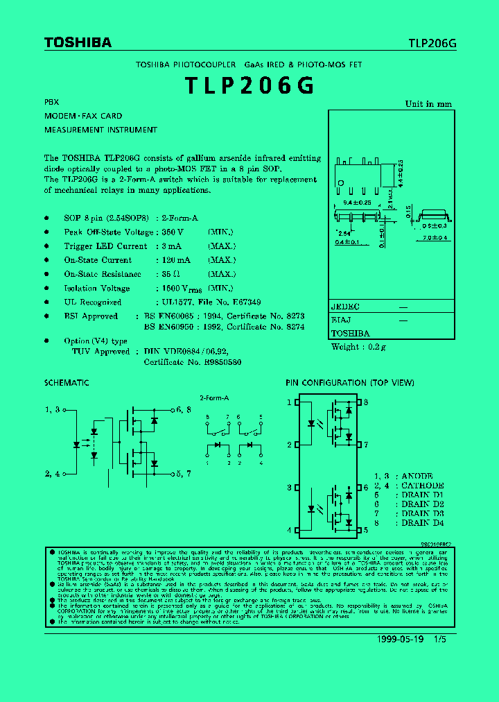 TLP206G_213371.PDF Datasheet