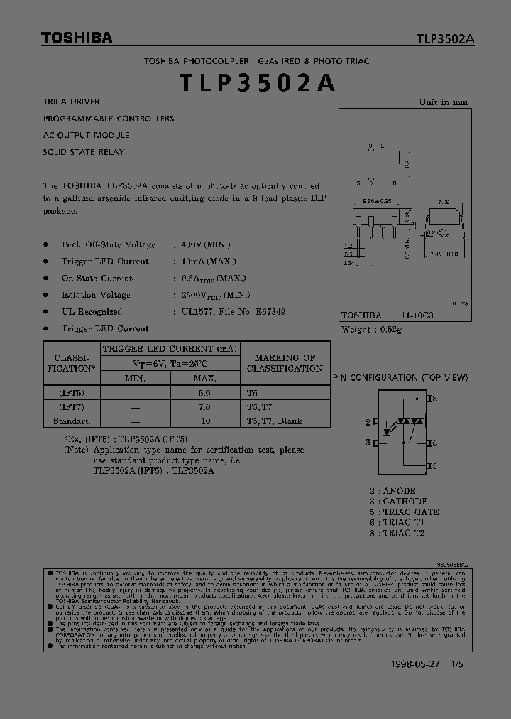 TLP3502A_294289.PDF Datasheet