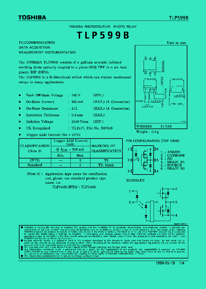 TLP599B_213117.PDF Datasheet