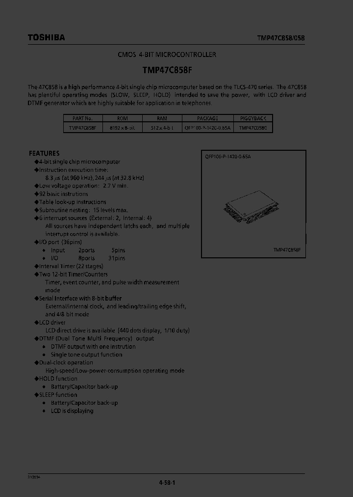 TMP47C858F_289442.PDF Datasheet