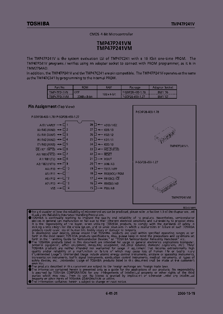 TMP47P241VM_233123.PDF Datasheet