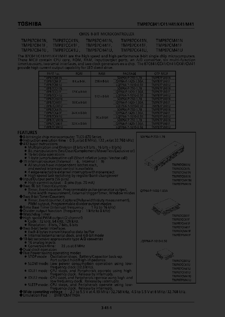 TMP87CC41NFU_221517.PDF Datasheet