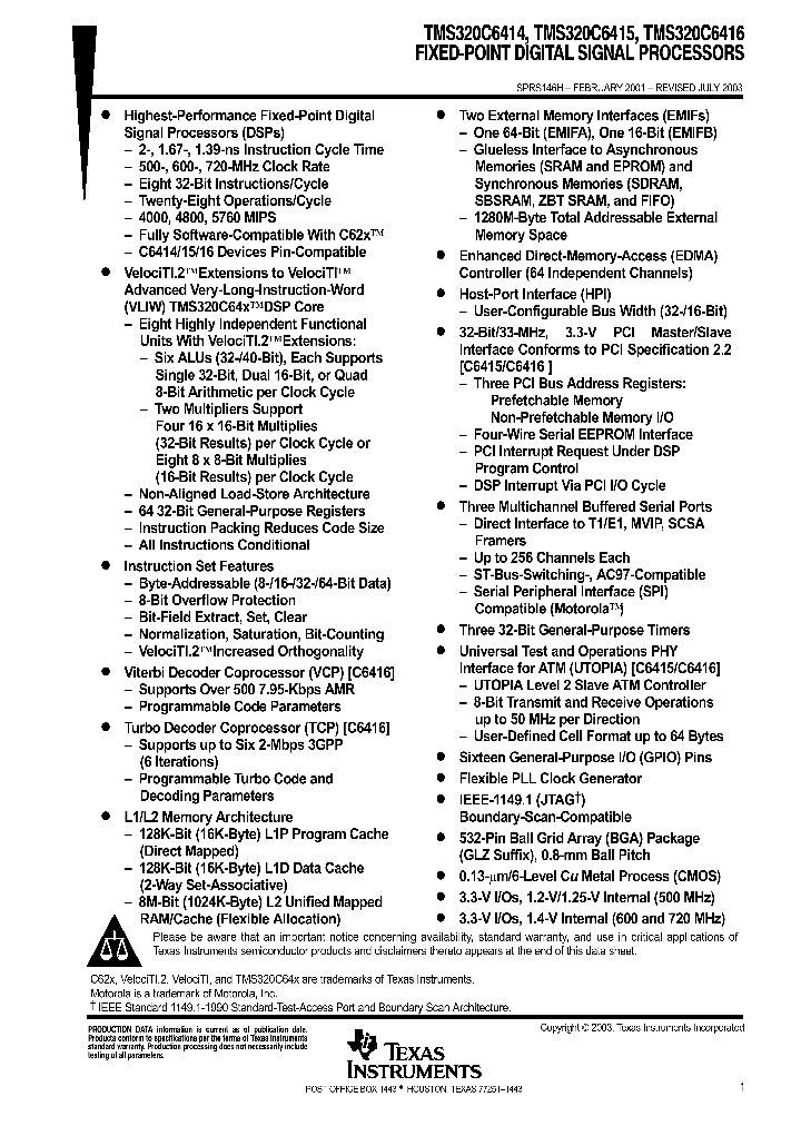 TMS320C6414-5E0_201919.PDF Datasheet