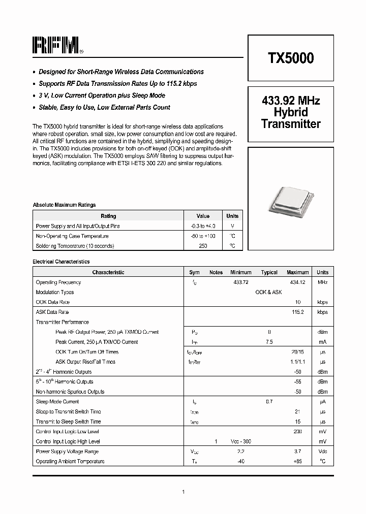 TX5000_261587.PDF Datasheet
