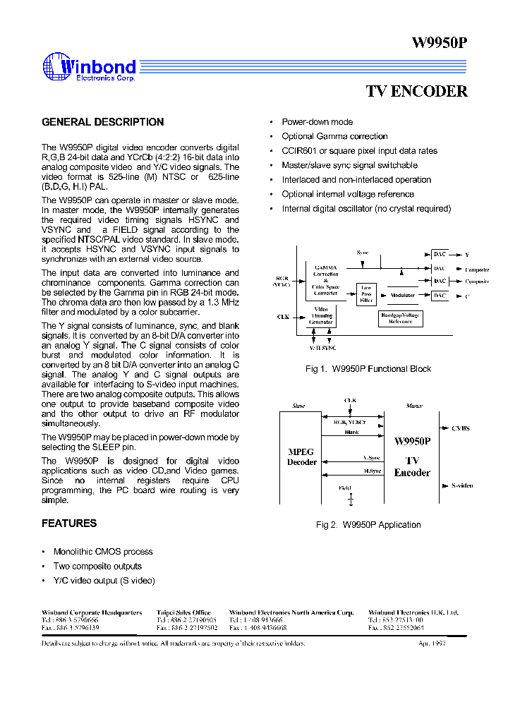 W9950P_244030.PDF Datasheet