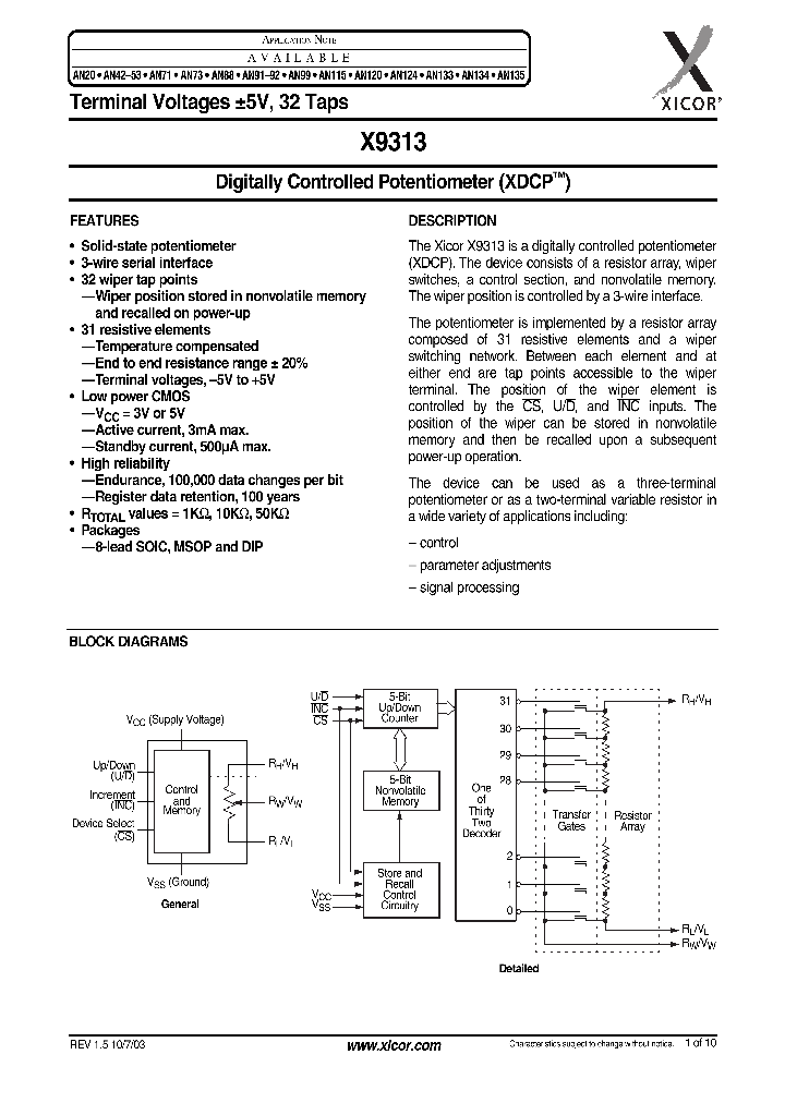 X9313WP_289931.PDF Datasheet