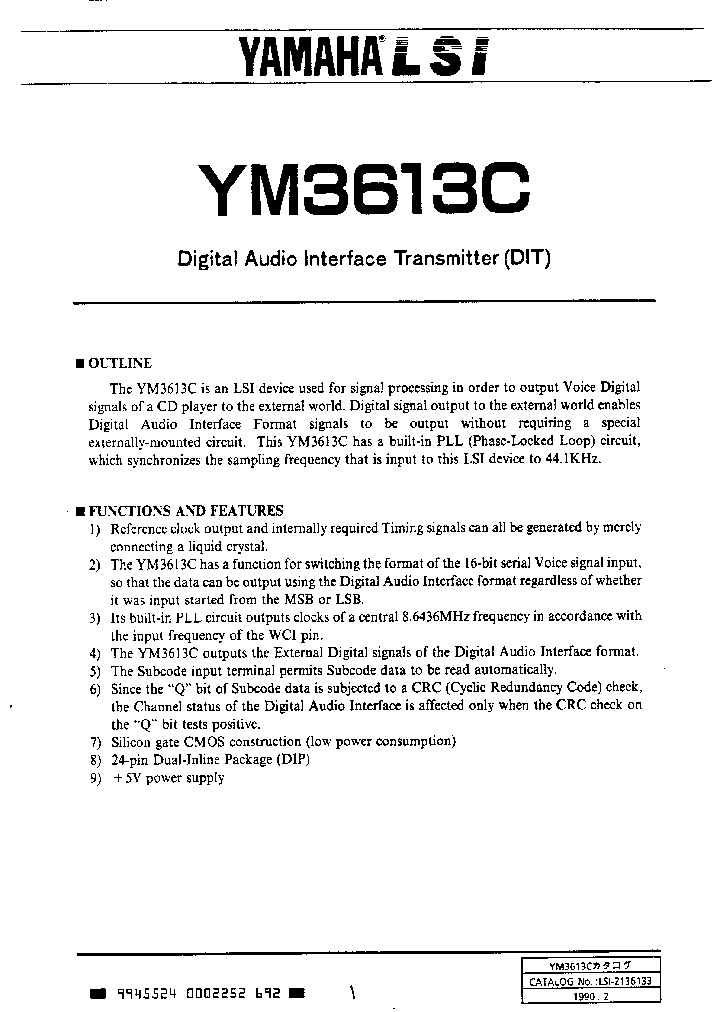 YM3613_222563.PDF Datasheet