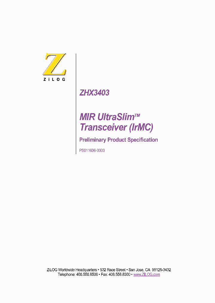 ZHX3403_283241.PDF Datasheet