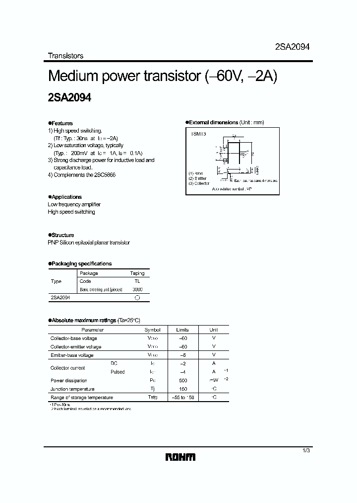 2SA2094_251334.PDF Datasheet