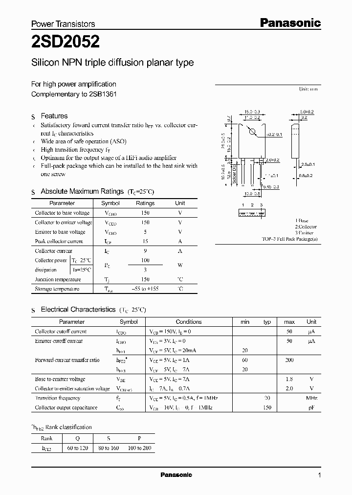 2SD2052_239324.PDF Datasheet