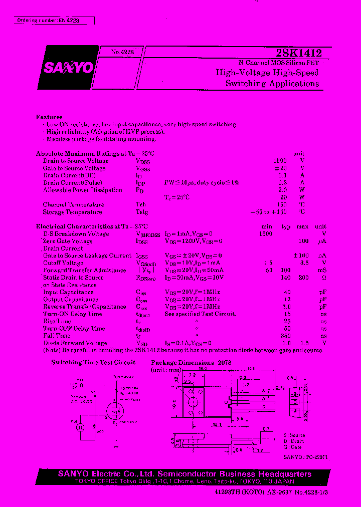 2SK1412_254174.PDF Datasheet