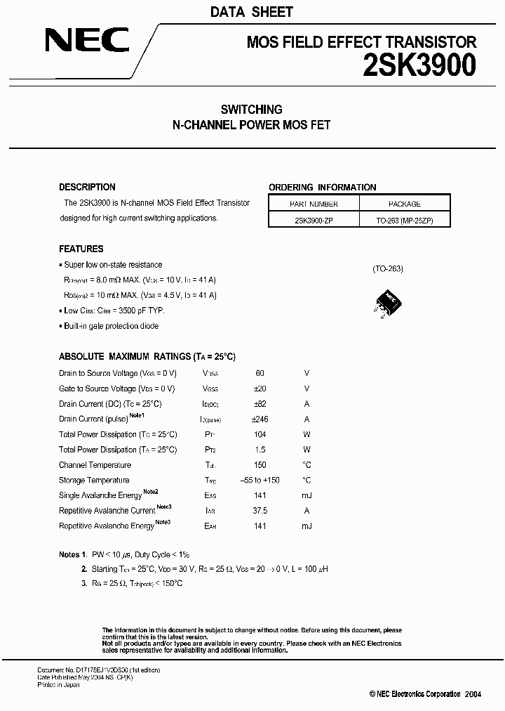 2SK3900_223487.PDF Datasheet