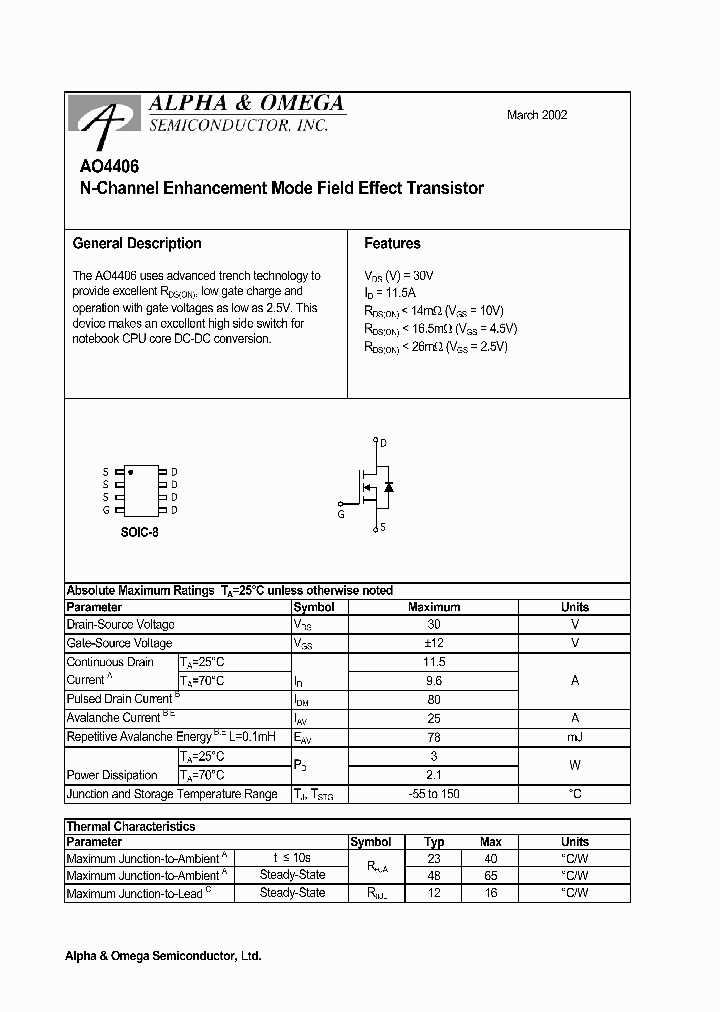 AO4406_216200.PDF Datasheet