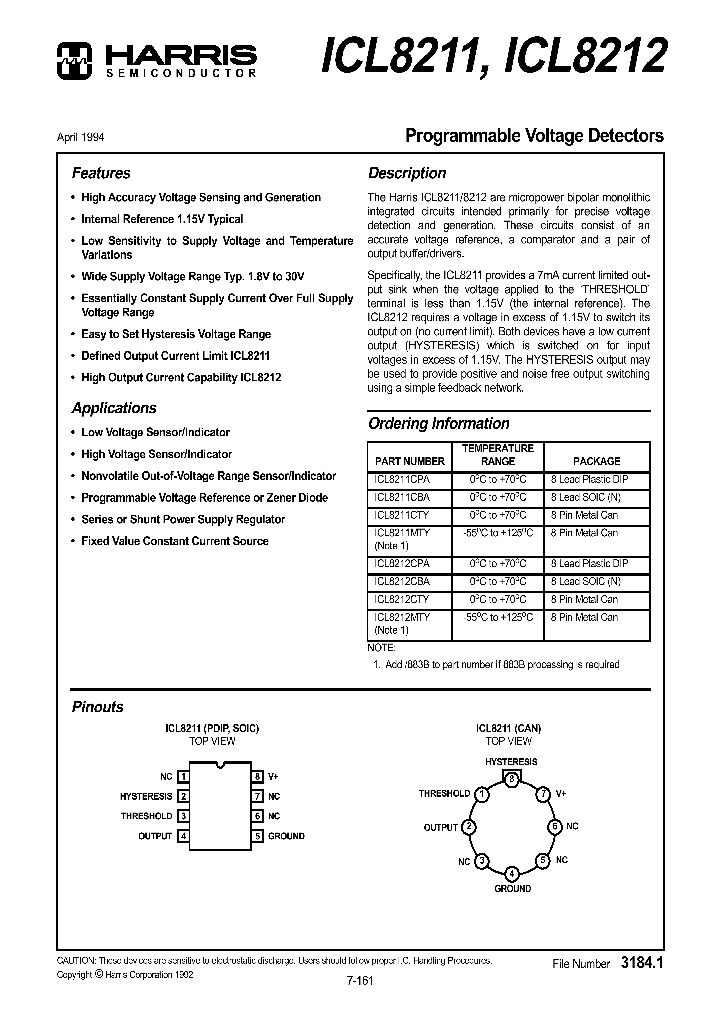 ICL8211_246333.PDF Datasheet