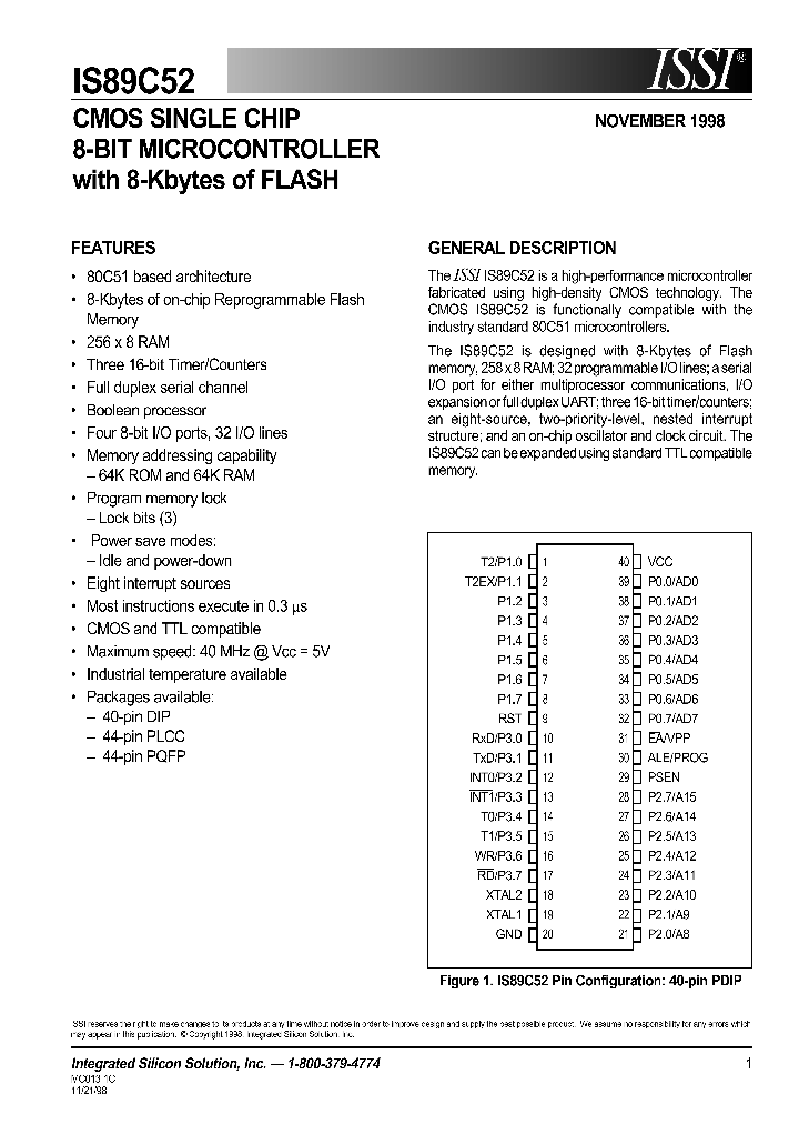 IS89C52_265098.PDF Datasheet
