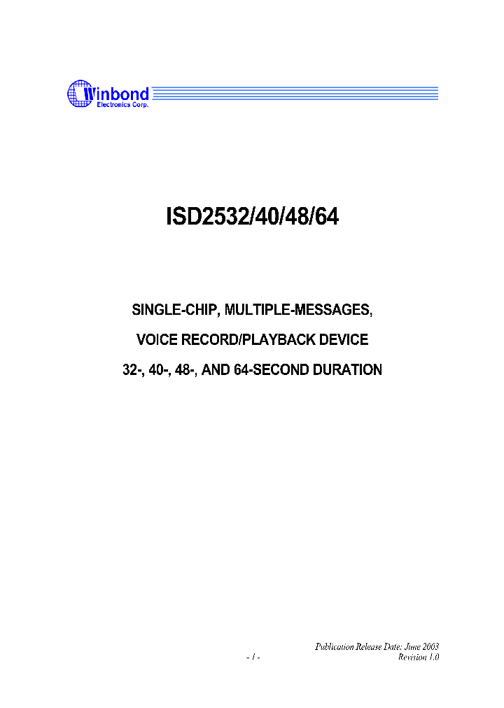 ISD2532_254137.PDF Datasheet