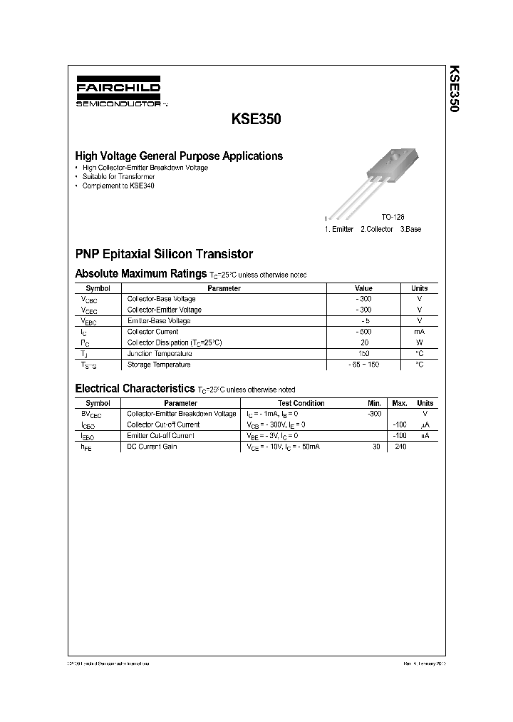 KSE350_242362.PDF Datasheet Download --- IC-ON-LINE