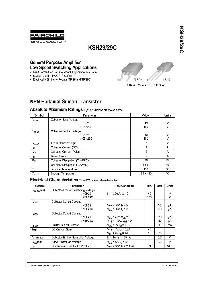 KSH29_240134.PDF Datasheet