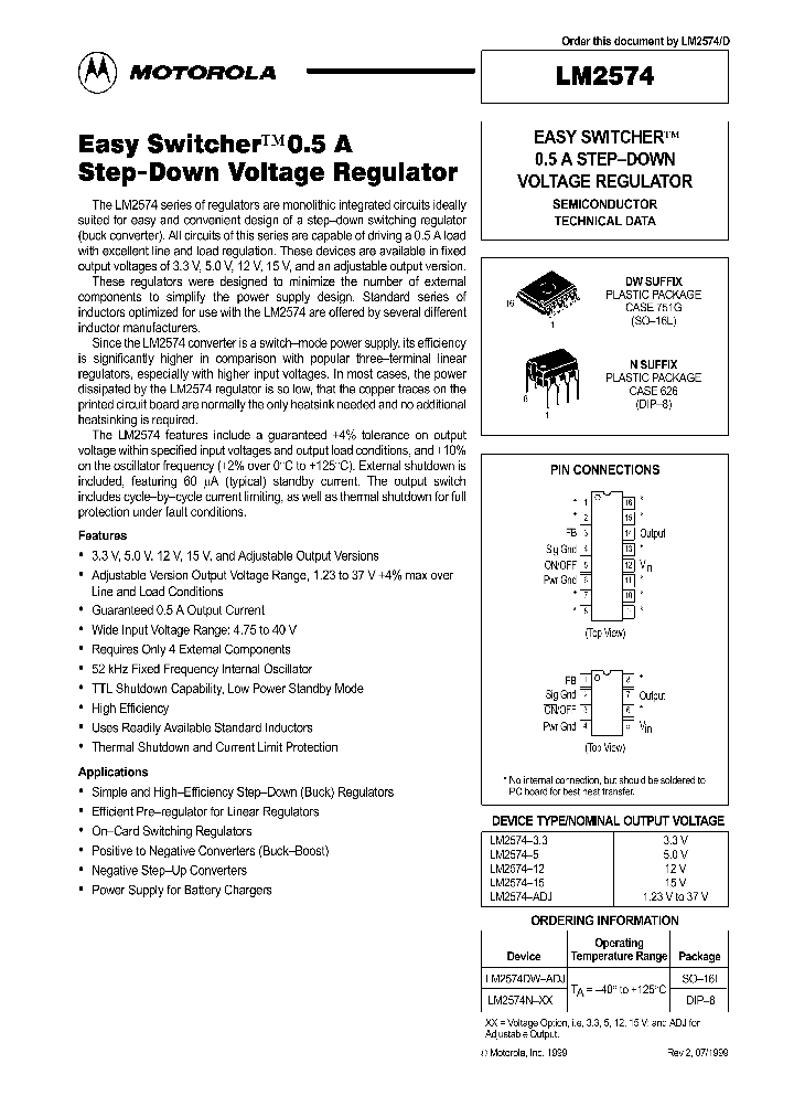 LM2574_249570.PDF Datasheet Download --- IC-ON-LINE