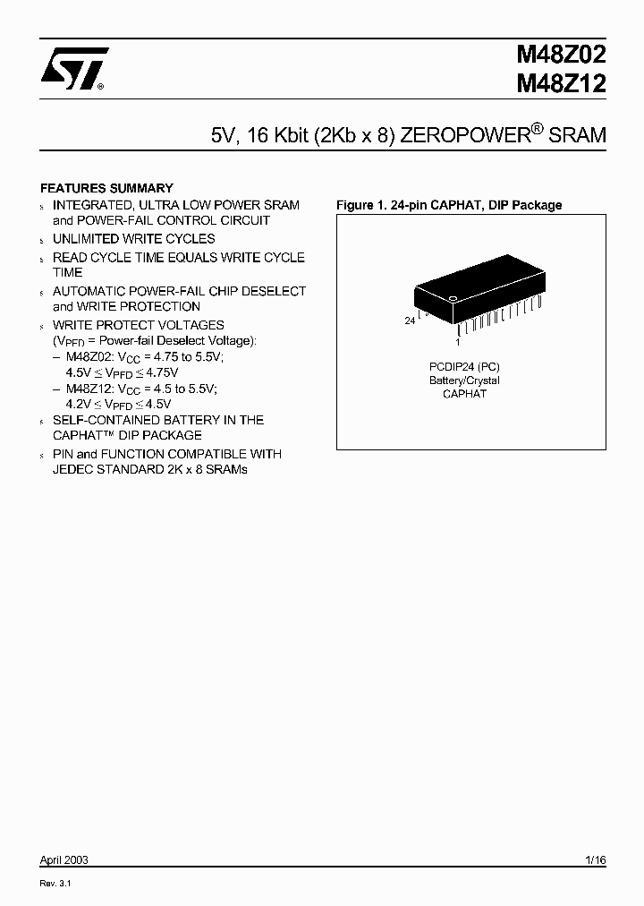 M48Z02-150PC1_240334.PDF Datasheet