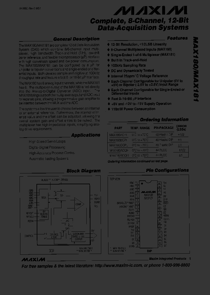 MAX180BCQH_269380.PDF Datasheet