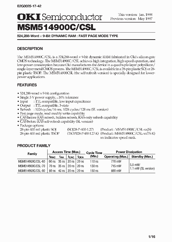 MSM514900C_32881.PDF Datasheet