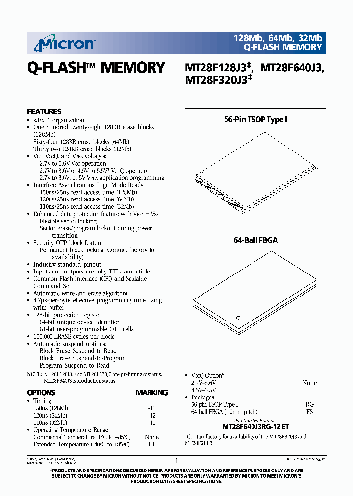 MT28F640J3_261446.PDF Datasheet
