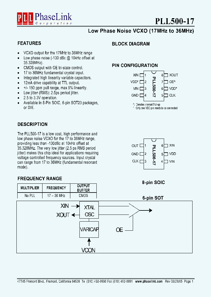 PLL500-17_219011.PDF Datasheet