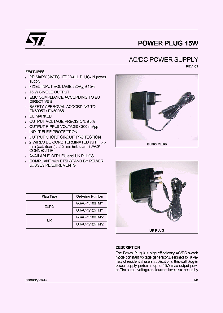 POWERPLUG15W_237829.PDF Datasheet