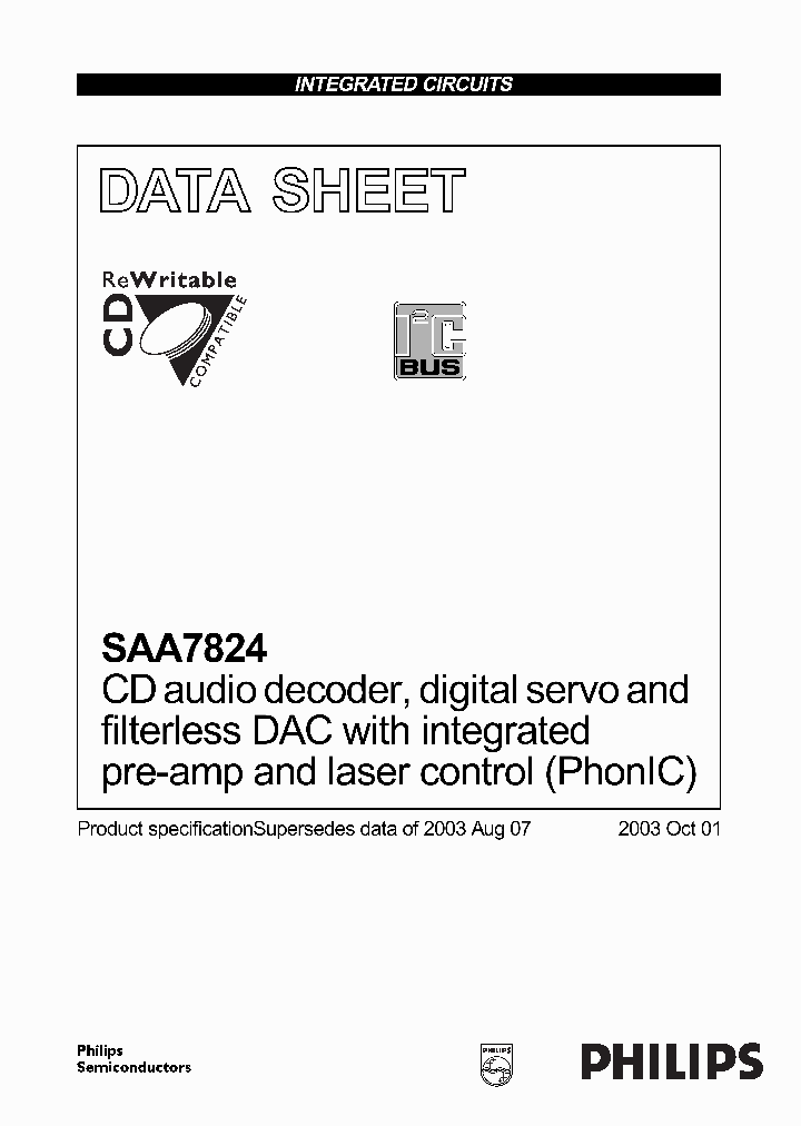 SAA7824_230794.PDF Datasheet