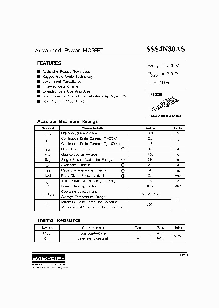 SSS4N80AS_224870.PDF Datasheet