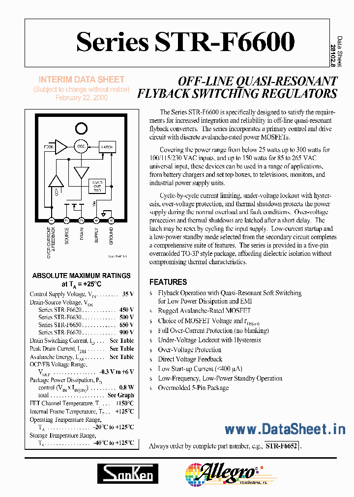 STRF6600_203904.PDF Datasheet Download