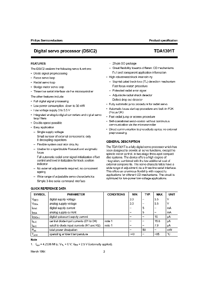 TDA1301T_193082.PDF Datasheet