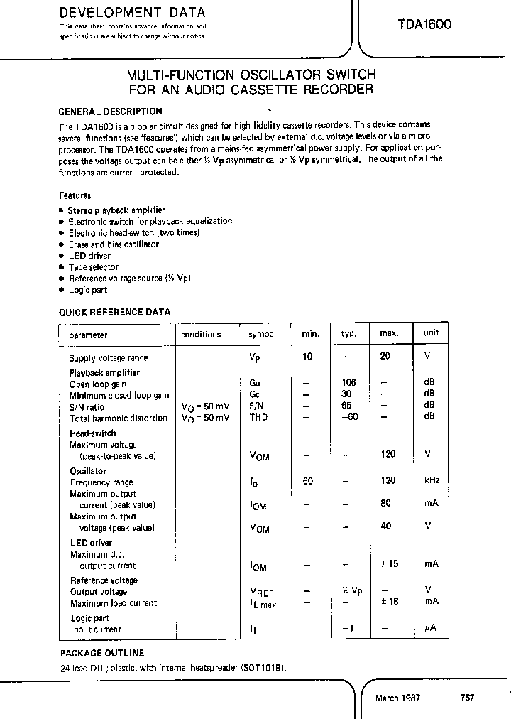 TDA1600_217077.PDF Datasheet