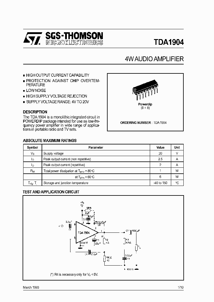 TDA1904_204294.PDF Datasheet