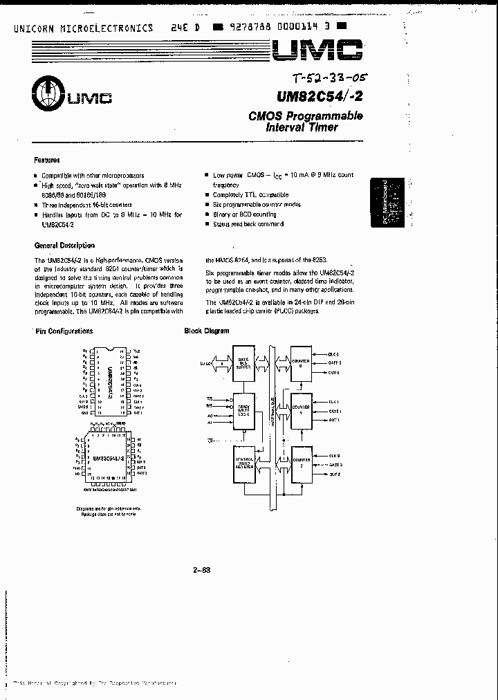 UM82C54_204200.PDF Datasheet