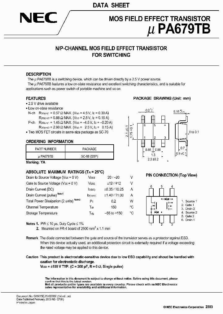 UPA679TB_204605.PDF Datasheet