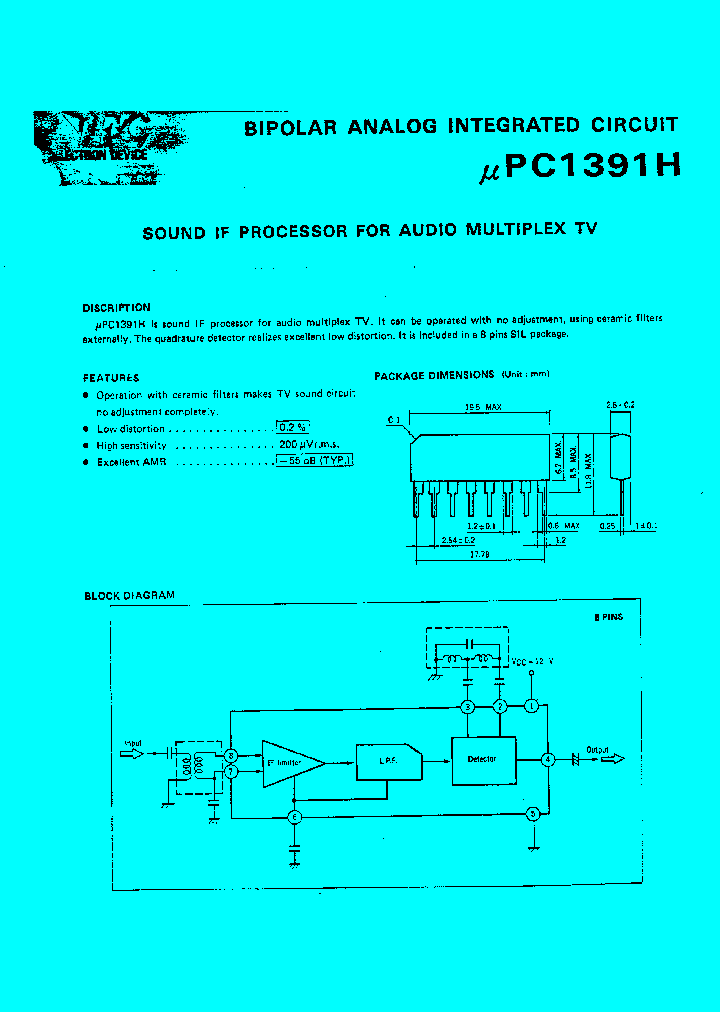 UPC1391H_222007.PDF Datasheet