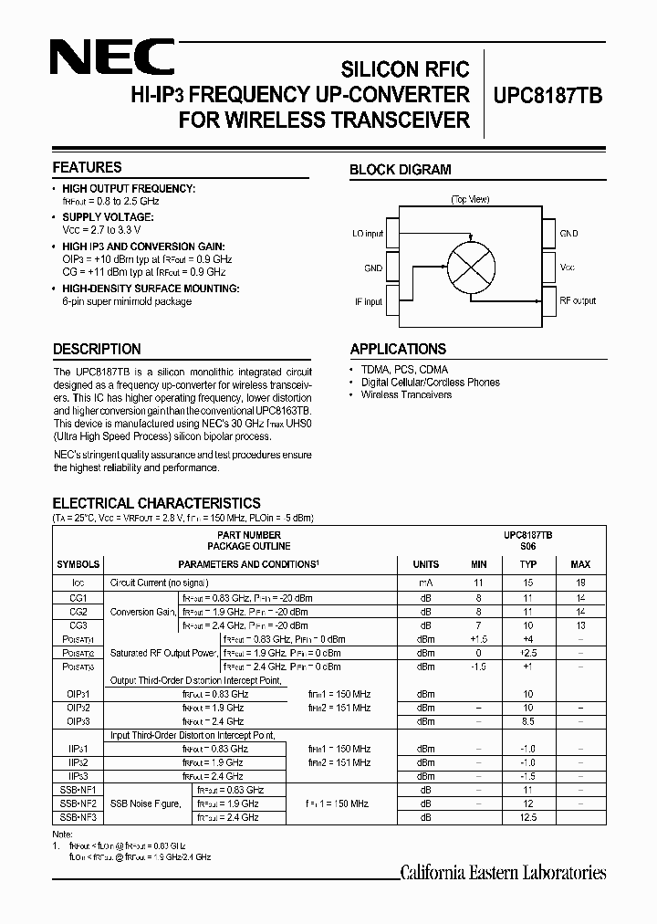 UPC8187TB_259383.PDF Datasheet