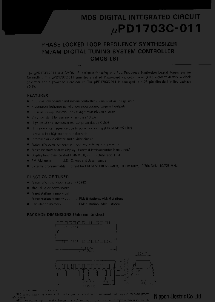 UPD1703C-011_260750.PDF Datasheet