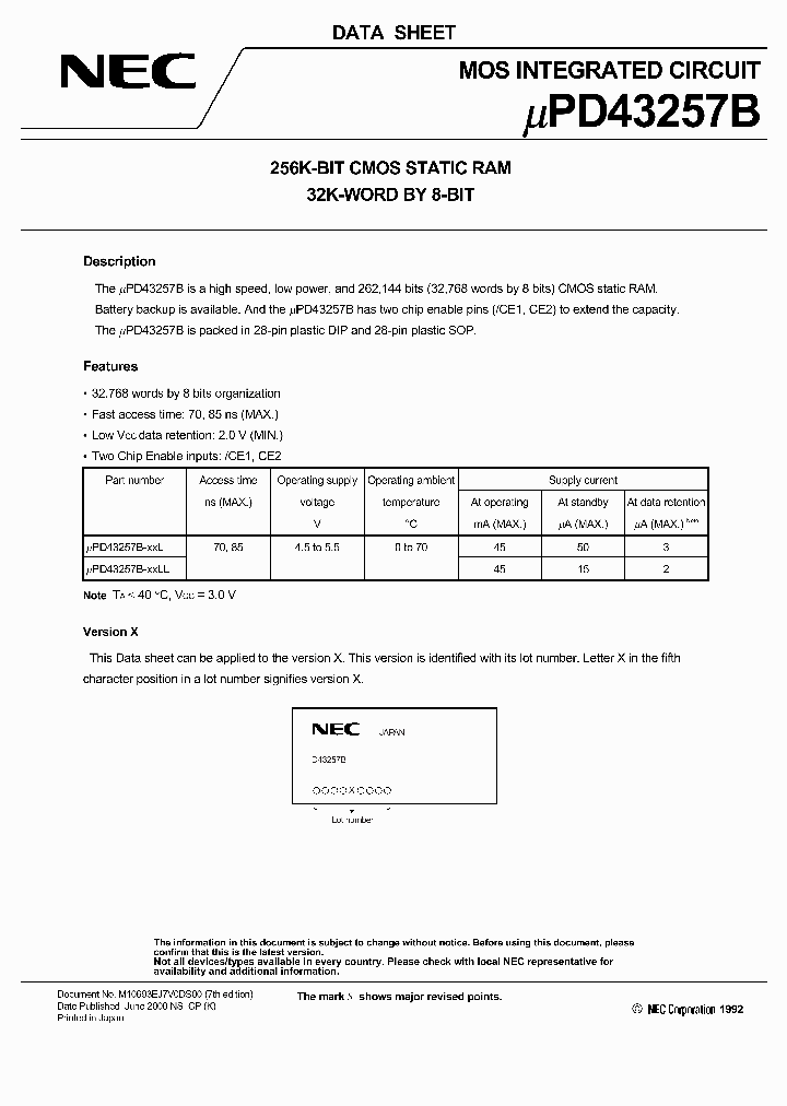 UPD43257BGU-70L_221997.PDF Datasheet