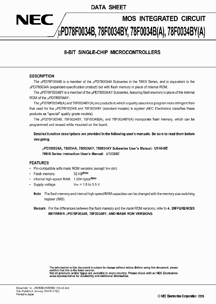 UPD78F0034B_230149.PDF Datasheet